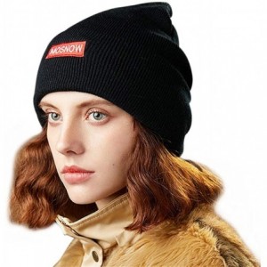 Skullies & Beanies 50% Wool Short Knit Fisherman Beanie for Men Women Winter Cuffed Hats - 6-black - CU18Z34Q6NQ $7.37