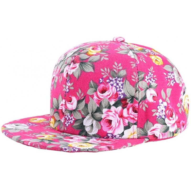 Baseball Caps Women's Adjustable Print Floral Baseball Hat Caps Sun Hat - Roses - CH12CWHI1JR $31.66