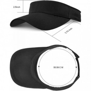 Visors 5 Pack Women and Men Sun Sports Visor Hats One Size Adjustable Cap (Multi Color) - CS18U29CW9G $54.45
