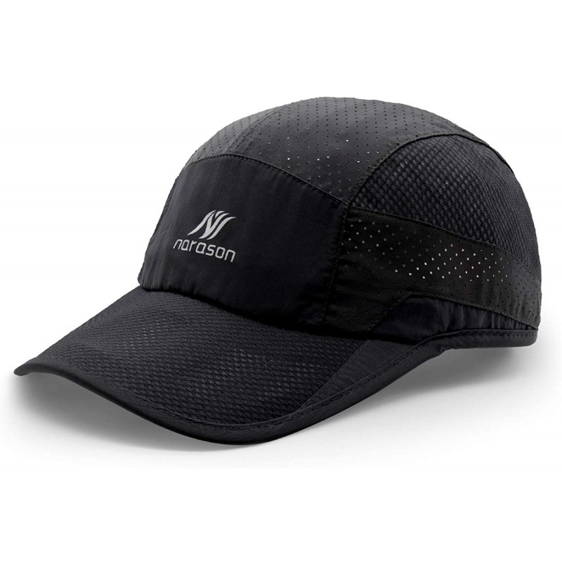 Sun Hats Sun Visor Hats Lightweight Cooling Sports Hat UV Protection Ultra Thin Breathable Baseball Hats - Black - C018TIU7DK...
