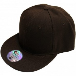 Baseball Caps The Real Original Fitted Flat-Bill Hats True-Fit - Brown - CK18CZDR397 $19.16