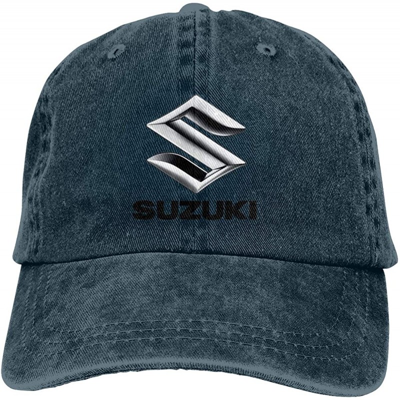 Skullies & Beanies Customized Suzuki Motorcycles Logo Fashion Baseball Caps for Man Black - Navy - CM18SW2KN70 $12.68