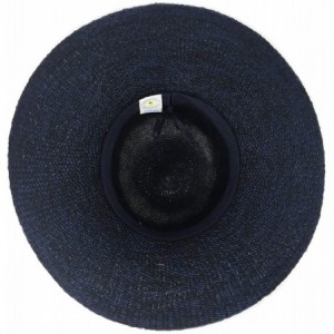Sun Hats Women's Victoria Diva Sun Hat- Packable Straw Hat - Mixed Navy - CM18M2CDZE6 $81.45