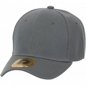 Baseball Caps Structured Hook & Loop Adjustable Hat - Charcoal - CZ180IHNEOL $8.73