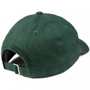 Baseball Caps Number 1 Grandpa Embroidered Soft Crown 100% Brushed Cotton Cap - Hunter - CQ18SR0XLCR $35.75