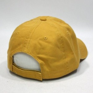 Baseball Caps Classic Washed Cotton Twill Low Profile Adjustable Baseball Cap - Cp Mustard - C612MYJL3FU $15.25