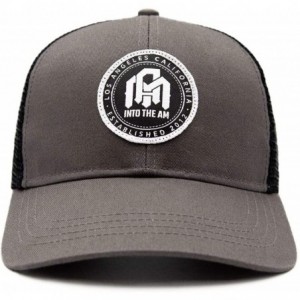 Baseball Caps ITAM Trucker Caps 6-Panel Structured Trucker Hat Mesh Back - Trucker Cap - Charcoal - C518Q7T6444 $51.45
