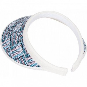 Baseball Caps Two-Tone Weave Clip-On Visor - Blue - CA17YZCZS2R $23.20