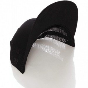 Baseball Caps Structured Trucker Mesh Hat Custom Colors Letter A Initial Baseball Mid Profile - Black Black White Black - CQ1...