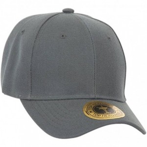 Baseball Caps Structured Hook & Loop Adjustable Hat - Charcoal - CZ180IHNEOL $18.17