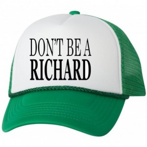 Baseball Caps Funny Hat Don't Be A Richard Fishing Baseball Cap Retro Vintage Joke Trucker - Green - C61804AM8ID $25.91