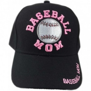 Baseball Caps Stone Bling Bling Baseball Soccer Basketball Football Sport Mom Cap - Baseball Black - CC182XENQRR $31.66