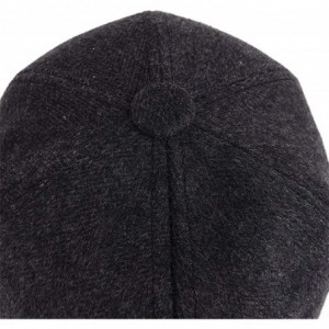 Newsboy Caps Mens Winter Wool Woolen Tweed Peaked Earflap Baseball Cap - A Khaki - C418M73QMSC $13.68