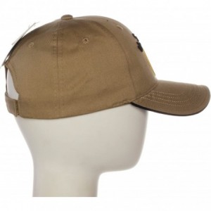Baseball Caps US Army Official License Structured Front Side Back and Visor Embroidered Hat Cap - U.s Army Khaki Black - C817...