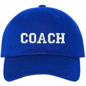 Baseball Caps Coach Dad Hat - Blue - CV18REDEYXW $33.62