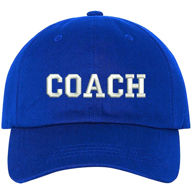Baseball Caps Coach Dad Hat - Blue - CV18REDEYXW $20.43