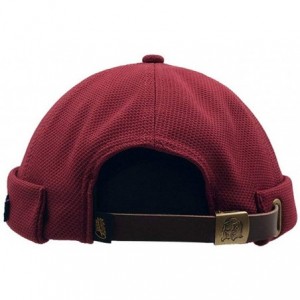 Skullies & Beanies Docker Leon Harbour Hat Watch Cap Breathable Mesh Design Retro Brimless Beanie Hat Unisex - Ct18-wine Red ...