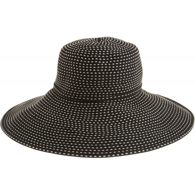 Sun Hats Women's Ribbon Braid Hat With Five-Inch Brim - Black - CR1143BNWAX $26.07