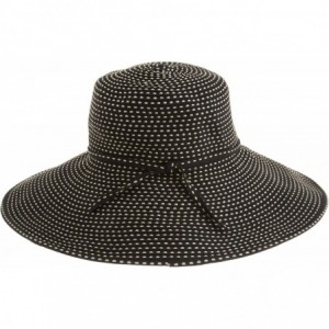 Sun Hats Women's Ribbon Braid Hat With Five-Inch Brim - Black - CR1143BNWAX $26.07