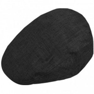 Newsboy Caps Men's Fitted 100% Linen Newsboy Ivy Flat Snap Cap hat - Black - CJ11LJ3JB45 $24.80