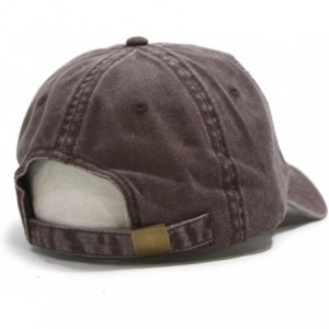 Baseball Caps Blank Dad Hat Cotton Adjustable Baseball Cap - Brown Washed Strap - CV12O1FKA1N $25.53