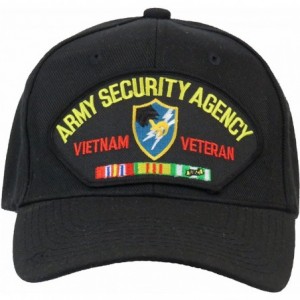 Baseball Caps Army Security Agency Vietnam Veteran Cap Black - CO182ZMYMZ6 $17.76