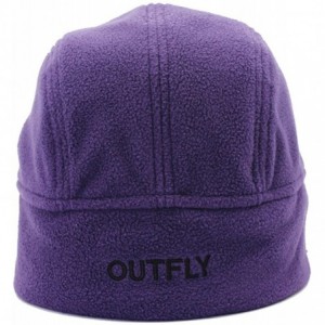Skullies & Beanies Unisex Beanie Hats Skullcap Polar Fleece Skullies Cap Cotton Liner Men and Women Winter Hat - Purple - C91...