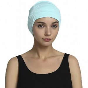 Skullies & Beanies Bamboo Fashion Chemo Cancer Beanie Hats for Woman Ladies Daily Use - Blue Green - C6182EA8U5Y $26.63
