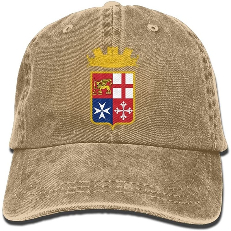 Cowboy Hats Marina Militare Italiana Trend Printing Cowboy Hat Fashion Baseball Cap for Men and Women Black - Natural - C218C...