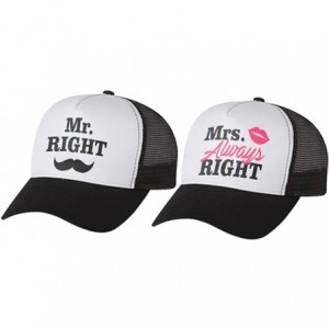 Baseball Caps Mr & Mrs Gift for Couples- Anniversary- Married Couples Matching Set Mesh Caps - Mr Black/White / Mrs Black/Whi...