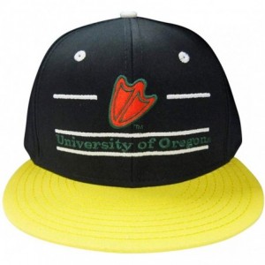 Baseball Caps Oregon Ducks Classic Split Bar Snapback Adjustable Plastic Snap Back Hat/Cap Black - C01176QK8UP $17.82