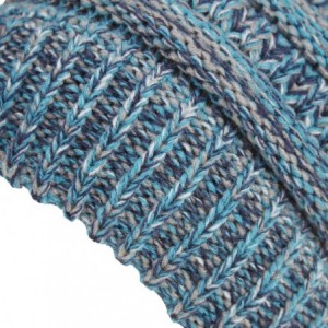 Skullies & Beanies New Unisex Fashion Hip-hop Hat Warm Knitted Crochet Slouchy Baggy Beanie Hat Cap - Ponytail-blue - C918NEN...