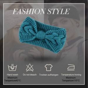 Cold Weather Headbands Headbands Knitted Warmers Suitable - Multi-color Knot Style - CJ192M80UNC $9.47