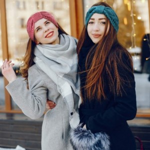 Cold Weather Headbands Headbands Knitted Warmers Suitable - Multi-color Knot Style - CJ192M80UNC $9.47
