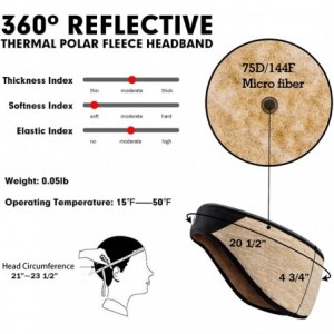 Balaclavas Lightweight Windproof Fleece Headband 360 Reflective Running Ear Warmer Thermal Muffs 2 Pack for Men Women - C118Z...