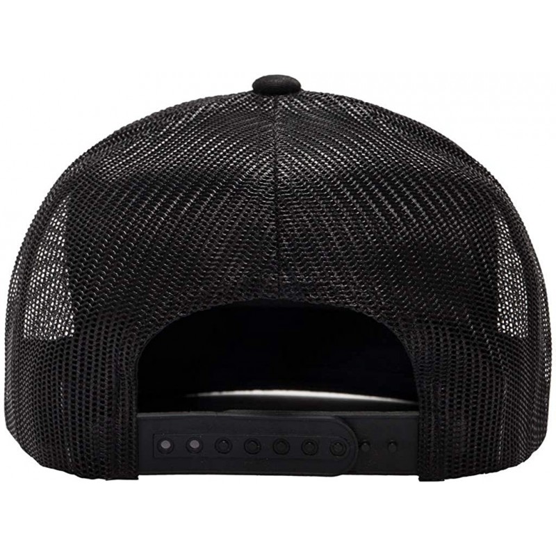 Yupoong 6006 Flatbill Trucker Mesh Snapback Hat with NoSweat Hat Liner ...
