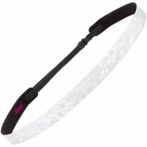 Headbands Women's Adjustable Non Slip Geo Sport Headband Multi Gift Pack - Skinny Silver & Pink 2pk - C111OI2DOF1 $23.60