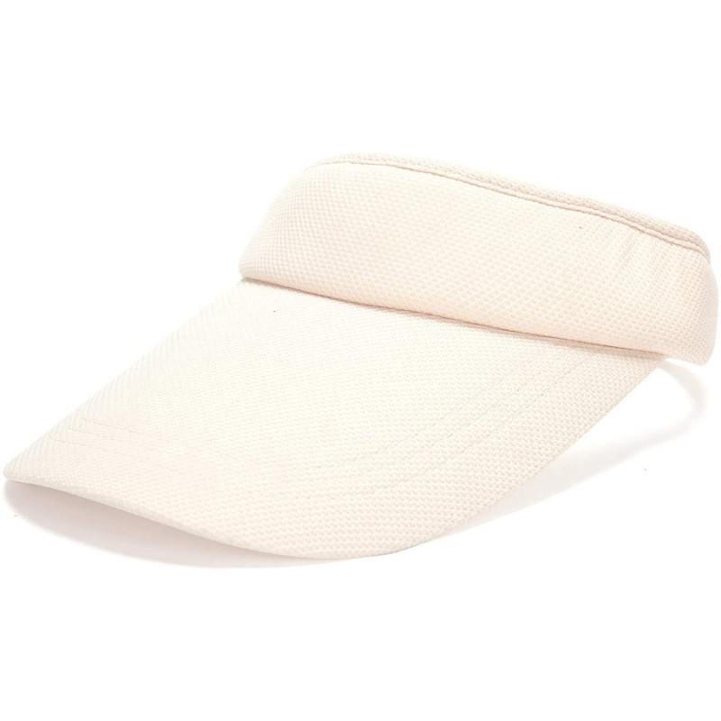 Visors Sun Sports Visor Quick-Drying Cap Wild Brim Polyester Unisex Hats for Outdoor Activities - Beige - C618QYN2SXE $18.03