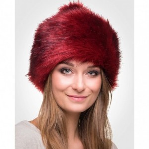 Skullies & Beanies Faux Fur Russian Hat for Women - Warm & Fun Fur Cuff Hat with Pom Pom - Red Fox - CF11ON85PRP $23.85