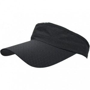 Visors Mens Summer Quick-Dry Run Long Brim Empty Top Baseball Tennis Sun Hat Cap Visor - Black - CL18G304GZO $18.58