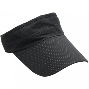 Visors Mens Summer Quick-Dry Run Long Brim Empty Top Baseball Tennis Sun Hat Cap Visor - Black - CL18G304GZO $20.59