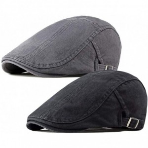 Newsboy Caps Flat Cotton Newsboy Cap Ivy Gatsby Cabbie Hats for Men Women - 2 Pack-a - CI18SRWK0I5 $31.28