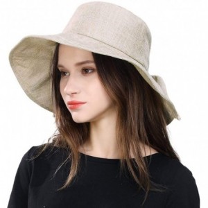 Sun Hats Womens Bucket Sun Hat UPF 50 Chin Strap Adjustable Breathable - 91553-beige - CY196SGT7WY $38.06