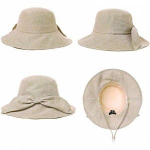 Sun Hats Womens Bucket Sun Hat UPF 50 Chin Strap Adjustable Breathable - 91553-beige - CY196SGT7WY $40.84