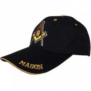 Baseball Caps Freemason 3D Embroidered Adjustable Hat Mason Masonic Lodge Baseball Cap - C91820Y23H4 $8.50