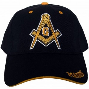 Baseball Caps Freemason 3D Embroidered Adjustable Hat Mason Masonic Lodge Baseball Cap - C91820Y23H4 $21.11