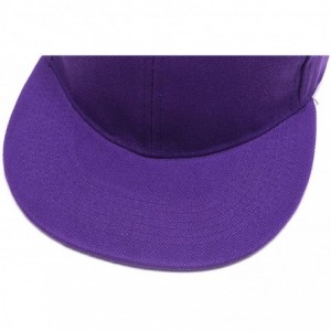 Baseball Caps Hip Hop Snapback Casquette-Embroidered.Custom Flat Bill Dance Plain Baseball Dad Hats - Purple - CV18HK8MUL8 $1...