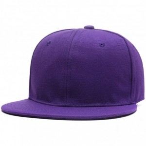 Baseball Caps Hip Hop Snapback Casquette-Embroidered.Custom Flat Bill Dance Plain Baseball Dad Hats - Purple - CV18HK8MUL8 $3...