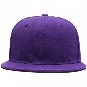 Baseball Caps Hip Hop Snapback Casquette-Embroidered.Custom Flat Bill Dance Plain Baseball Dad Hats - Purple - CV18HK8MUL8 $3...