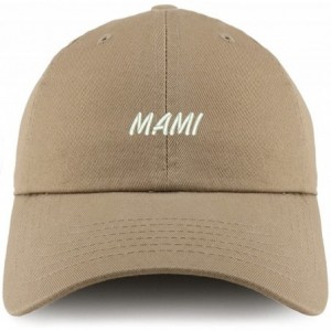 Baseball Caps Mami Embroidered Low Profile Soft Cotton Dad Hat Cap - Khaki - C818D52DT6Q $38.99